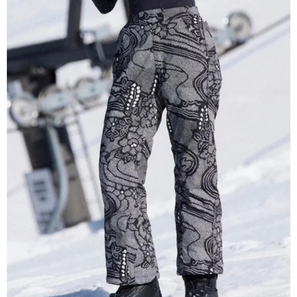 Free People Bunny Slope Printed PrimaLoft® Ski Pants Medium Black White NEW NWT - Picture 2 of 6
